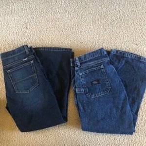 Wrangler boys jeans-2 pair, 1 cargo, 1 straight